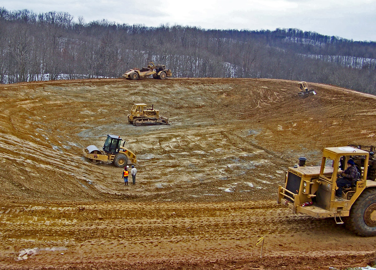 Frac Pit Under Construction